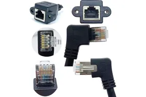90 Degreeustomizusb Extension Cableet Patch Cable RJ45 Female OEM Cat 5e Cat 8 Ethernet Cable Cat8 Cable Shield 8 Rj45 Ip68