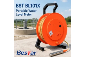 Portable Water Level Meter 200m 300m Groundwater Monitoring Tape Borehole Well Depth Measuring Indicator Light Sound Alarm