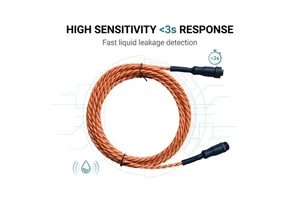 Leak Detection Sensor Cable 6mm TCP Network for IT Rooms and Semiconductor Workshops CE FCC RoHS Certified