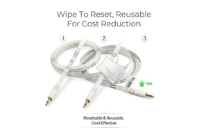 High Sensitivity Water Leak Detection Cable 4 Core PET Flat Sensor Tape Reusable Alarm For Industrial Floor Monitoring