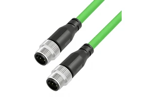 High Flex Cat5e SF/UTP Industrial Ethernet Cable M12 DCode 4-Pin Male to Male Stranded Copper PVC Jacket for GigE Vision Camera
