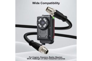 Alvin's Cables M12 X-Code 8 Pin Male to Male Cat6a Shielded Ethernet Cable Cognex Basler Industrial Camera High Flex 3m/9.8ft