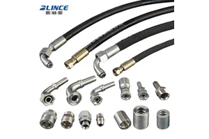 High Quality High Pressure R1 Hydraulic Hose For Excavators Loaders Wire Reinforced Oil Weather Resistant Cutting Black