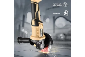 4-1/2 Inch Brushless Rotating Head Cordless Angle Grinder 20V 4.0Ah with 2 Batteries and Charger for Grinding Cutting Polishing
