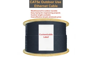 Engineering Grade Cat5e UTP Outdoor Network Cable 305m Carton Customizable Weather Resistant Cable Factory Wholesale
