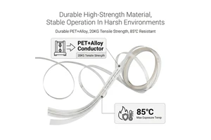 Detector De Fugas De Agua Flat Leak Sensor Cable 3.5mm Plug 5cm Interval Dual Circuit Alarm Water Leak Detection Wire