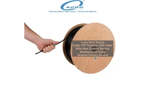 Low MOQ Custom Cat5e UTP Outdoor Network Cable 305m Carton Weatherproof Cable Original Factory Stable Delivery
