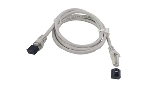 Custom 1m Ethernet Cat6 Solid 8-Conductor Extension Network Patch Cord with Copper Conductor and RJ45 Connectors