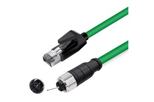 Factory Wholesale M12 X Coded 8Pin Male to RJ45 Industrial Camera Ultra-flexible Sensor Cable Etherne Gigabit Cable