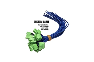 Custom Industrial Control Cable Assembly 3.5mm 3 Way Pluggable Terminal Block Tinned Wire UL1007 16AWG Power Supply PCB Computer