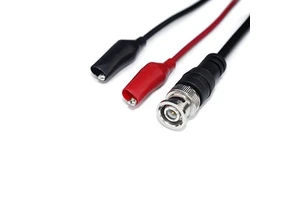 Dual Alligator for Test Clip Cable with BNC Male Plug 28AWG PVC Coaxial Audio Video Equipment for Camera Featuring Combination