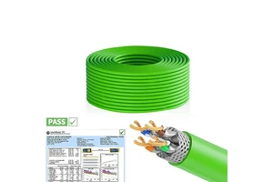 M12 RJ45 Profinet EtherCat Industrial Automation Network Cable Cat 5E/6/6A/7 Gigabit Drag Chain Dual Shielding Industrial Grade