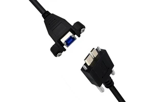 USB 3.0 Type a Male Micro B Cable Screw Lock Fast Charging 3M Cable Compatible Android Phones Industry Cameras 12-Month Warranty