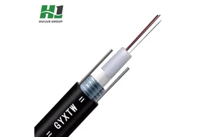 2 Core Huijue Outdoor Aerial Duct Fiber Optical Drop Cable GYXTW53 4B1 Single-Multi Mode For Communication Networking