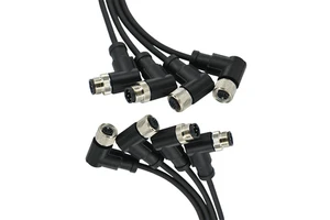 Shielded M12 Can Bus PUR Cable Switch Sensor a Coding Connector 4 5 8 Pin Straight Right Angled Custom M12 Shield Connectors