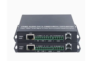 Multifunction Optical Fiber Extender Video Audio Data Fiber Media Converter 1-ch RS485 Bi-Di Data Network Optical Transceiver