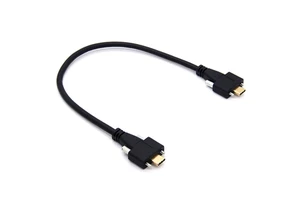Type-c Male-to-male Extension Cable with Screw Usb3.1 Gold-plated 5A Lock Panel Industrial Camera Charging Data Cable