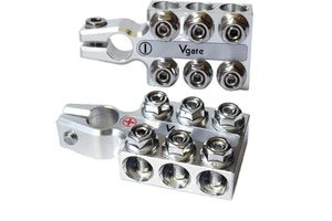 12-Way Post Terminal Distribution Block Bus Bar, 8AWG up to 4/0(XL) AWG Gauge, for Lithium or AGM Lead Acid Battery