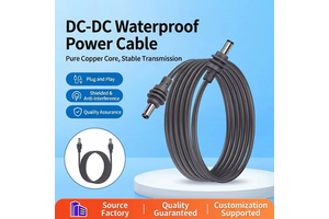 6FT/10FT/16FT Starlink Mini 12V/24V Fast Charging PVC Braid Shielding DC Cable For Camera Computer Printer & Vehicle Bus RV