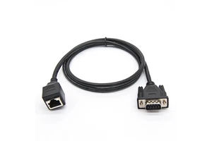 Zechao Customized Cable Rj45 to Db9 Female to Male D-Sub 9pin Plug to Computer Network Port Extension Cable