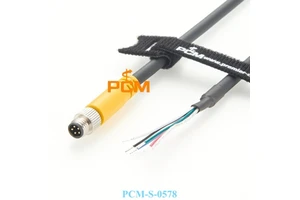 M8 5 Pin High Flex GPIO Breakout Power Trigger Cable for Cognex In-Sight 8000 Camera Compatible with CCB-M8IO-02, CCB-M8IO-05