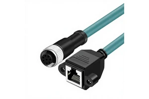 Factory Sale M12 A Type 8-core Male Female to RJ45 Female Extension Cable High Flexible Industrial Camera Network Cable