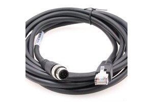 M12 8 Pin A-Code Male to RJ45 Industrial Cable for Cognex Industrial Camera Network and Data Power CAT6