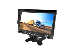 7" AHD 1080P 4-Split Screen Monitor|9-36V Wide Voltage Vehicle Display|Sun Visor Multi-Input for Truck Bus Excavator Safety