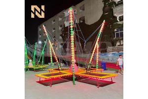 Nova Rides 4 Person Trampoline Trailer Bungee Trampoline Harness Amusement Park Rides for Sale Children's Amusement Rides