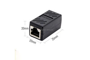 8P8C Female to Female RJ45 Monitor Ethernet Connector Network Extender Extension Cable for CCTV Accessories