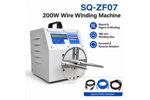 200W Automatic Cable Winding Machine 180mm Disc Figure 8 Round Shape Wire Winder for Heavy Power Cord Factory Price