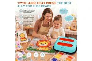 Mecolour 12x10 Inch Iron Heat Press Machine for Perler Beads Large Sublimation Heat Transfer DTF T-shirt Printing
