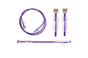 Slim Thin Cat6 Patch Cables 0.15m/0.3m/1m/2m/3m/4m Black Blue Yellow Red Purple 28AWG CAT6 Patch Lead Communication Cables