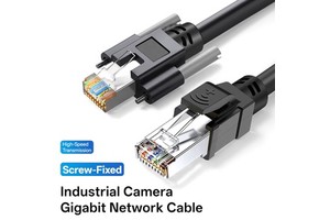 Industrial Machine Vision System Cable Security Camera RJ45 with with Screw Lock Cat6a Cat7 Ethercat Profinet Cable