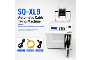Automatic Wire Winding and Tying Machine 5-50 mm Binding Diameter 0.6s Fast Cycle for Power Cord USB Cable