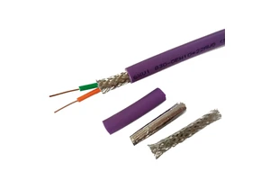 22AWG 2 Core Solid Copper Conductor Profibus Fieldbus DP Communication Bus Shielded Cable