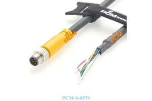 IP67 M8 6-pin to Open End GPIO Power I/O Trigger Signal Sensor Cable for Omron Basler Boost Ace 2 GigE Camera Machine Vision