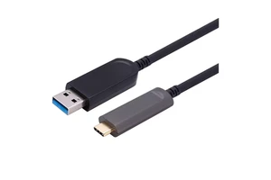 USB 3.0 AM USB-C Active Optical Cable-Custom Length Available Backward Compatible 100W Fast Charging Camera Computer Industrial