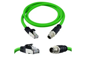 M12 X-Coded To RJ45 Cable 8 Pin Male 10Gbps Cat6a Industrial Ethernet Cord S/FTP Shielded PUR Sensor Wire 1m 2m 5m IP67 Jack