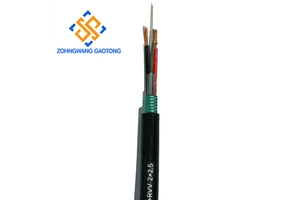 GYTS 4B1+RVV 2x2.5 Hybrid Fiber Optic Power Cable, Steel Tape Armored, for CCTV/IP Camera Systems Outdoor Use