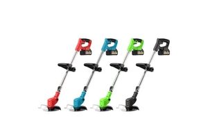 LARIX Cordless Electric Lawn Mower with Grass Collector - for Home Garden