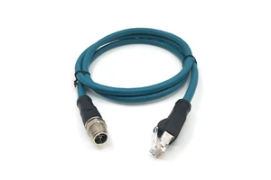 M12 X-Coded to RJ45 Communication Industrial Ethernet Cable