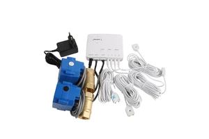 Professional Water Leak Detection Rope Sensor System Long Cable Probe for Pipe Floor Moisture Monitoring with DN20 Water Valves