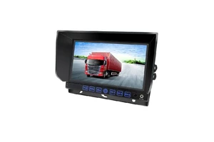 7" AHD 4-CH Monitor|Metal Shell Industrial Backup Display|U-Fan-Butterfly Multi-Mount for Heavy Duty Truck Bus Reversing Aid