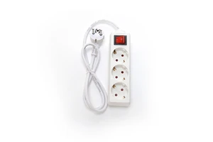 3 Socket Indoor Extension Cord With Surge Protector Power Strip, 8 Wide Outlets With 4 H05VV-F 3x1.5mm Polyurethane Power Cables