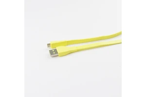 Flat Usb Cable Yellow Customized Data Line Special Shape Charging Wire