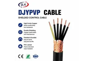 DJYPVP Shielded Control Cable IEC Standard Multi-Core Copper PVC Insulated Anti-Interference Industrial Signal Cable