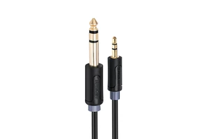 High Quality Custom Braided Male to Male Cables Audio 3.5mm to 6.35mm Audio Cable Gaming Headphone Speaker Car Aux Cable