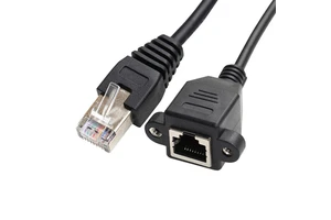 ANHUA Custom Cat6 Ethernet Cable Assembly RJ45 Male/Female Connectors PVC Jacket Copper Core 300V Automobile Use Extension Cable
