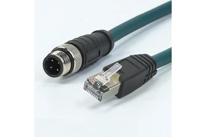 Industrial Ethernet Cable M12 4 Pin D-coding Male to RJ45 Male Plug, M12 to RJ45 Ethernet Industrial Cable